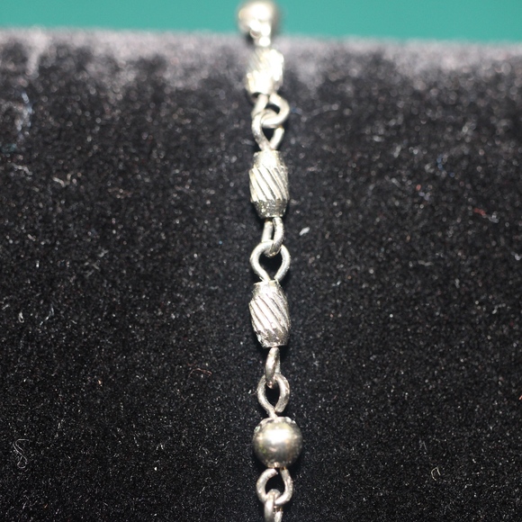 Sterling Silver 925 Sphere & Patterned Bracelet - Picture 1 of 5